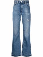 Acne Studios jean bootcut à effet usé - Bleu - thumbnail