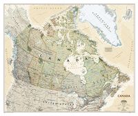 Wandkaart Canada, antiek, 97 x 82 cm | National Geographic - thumbnail