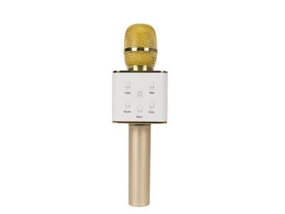 HQ Power karaoke microfoon 25 x 7,5 x 7,5 cm geel/wit