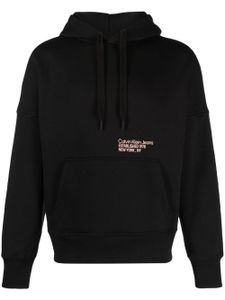 Calvin Klein Jeans hoodie Layered Address Hwk à lien de resserrage - Noir