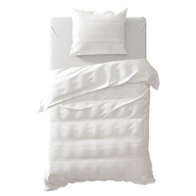 Yellow Sayama dekbedovertrek - 1-persoons (140x200/220 cm + 1 sloop) - Percal katoen - Off-White