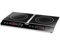 Unold Double Elégance Zwart, Roestvrijstaal Aanrecht 60 cm Inductiekookplaat zones 2 zone(s)