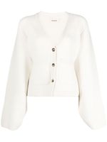 KHAITE cardigan en cachemire à col v - Blanc