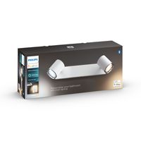 Philips Lighting Hue LED-plafondlamp voor badkamers 871951434087900 Hue White Amb. Adore Spot 2 flg. weiß 2x350lm inkl. Dimmschalter GU10 10 W - thumbnail