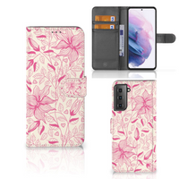 Samsung Galaxy S21 Plus Hoesje Pink Flowers