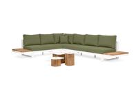 Suns Savona Houtkleur | Mat wit | Groen