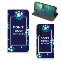 Motorola G8 Plus Design Case Flowers Blue DTMP