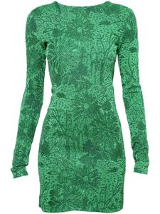 Givenchy robe courte à fleurs en jacquard - Vert