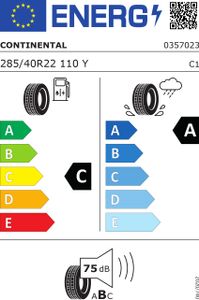 Continental Sc-6 fr ao csi xl 285/40 R22 110Y 28540YR22TCSC6CSAO