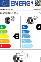 Continental Sc-6 fr ao csi xl 285/40 R22 110Y 28540YR22TCSC6CSAO