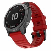 By Qubix - Siliconen bandje - Rood - Compatible met Garmin Tactix 8-51mm - Compatible Garmin bandje