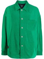 FIVE CM chemise à détail en velours côtelé - Vert