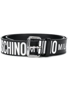 Moschino ceinture à logo imprimé - Noir