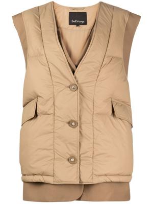 tout a coup Bodywarmer met V-hals - Bruin
