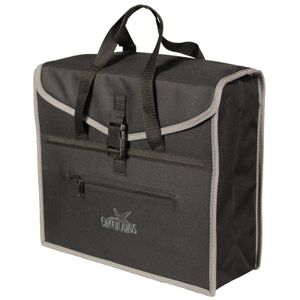 Greenlands Pakaf enkele tas zwart-grijs. afmeting 37x33x14 cm 20L.