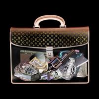 Wanddecoratie Louis Bag | Goud Multicolor