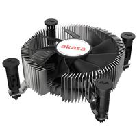 Akasa Aluminium Intel® LGA1700 mini-ITX koeler, ontworpen voor Core™ i9-processors tot 73 TDP, 74 PWM-ventilator, warmtesink met koperen kern, laag profiel 29,92 mm, AK-CC6602HP01