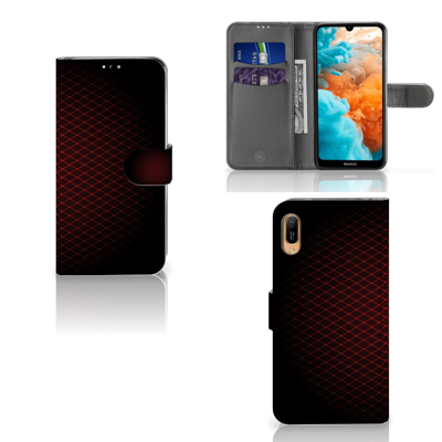 Huawei Y6 (2019) Telefoon Hoesje Geruit Rood Huawei Y6 (2019) Telefoon Hoesje Geruit Rood