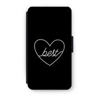 Best heart black: iPhone XS Flip Hoesje - thumbnail