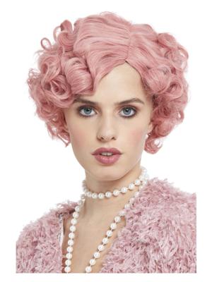 Deluxe 20s Flirty Flapper Wig Pastel Pink