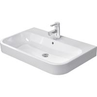 Duravit HappyD 2 meubelwastafel geslepen met overloop met 1 kraangat 80x50.5cm met wondergliss wit 23188000271 - thumbnail