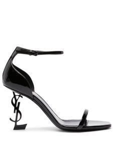 Saint Laurent sandales Opyum en cuir verni 85 mm - Noir