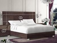 Bed PRADO 160x200 cm walnoot gelakt