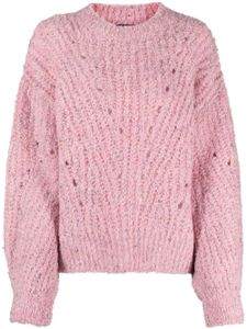 Bimba y Lola pull en maille ajourée à épaules tombantes - Rose