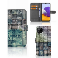 Wallet Case met Pasjes Samsung Galaxy A22 4G | M22 Spijkerbroeken - thumbnail