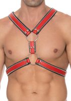 Z Series Scottish Harness - Leather - Black/Red - S/M - thumbnail