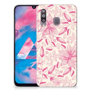 Samsung Galaxy M30 TPU Case Pink Flowers