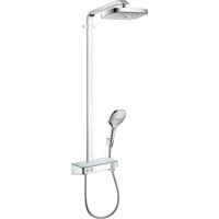 Hansgrohe Raindance Select E 300 2jet showerpipe EcoSmart: met Showertablet 300 opbouwkraan thermostatisch met Raind. Select E 120 3jet handdouche en hoofddouche 2jet chroom 27283000 - thumbnail