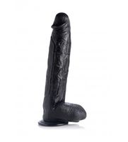 Raging Rhino 17 Inch Veiny Dildo - Black - thumbnail