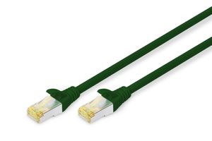 Digitus DK-1644-A-200/G RJ45 Netwerkkabel, patchkabel CAT 6A S/FTP 20.00 m Groen Vlambestendig, Halogeenvrij, Flexibel, Folie afscherming, Afscherming