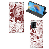 Bookcase OPPO A74 4G Watercolor Flowers