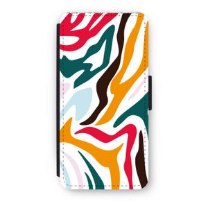 Colored Zebra: iPhone 7 Flip Hoesje