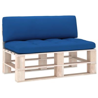 vidaXL Bankkussens pallet 2 st koningsblauw
