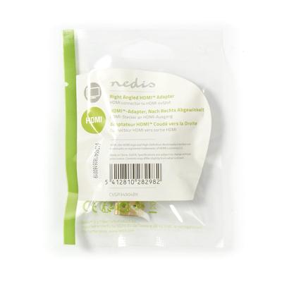 HDMI-Adapter | HDMI-Connector - HDMI Female | Rechts Gehoekt | Zwart HDMI-Adapter | HDMI-Connector - HDMI Female | Rechts Gehoekt | Zwart