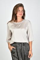 Forte_Forte top met 3/4 mouw beige