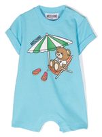 Moschino Kids barboteuse Teddy Bear en coton - Bleu - thumbnail