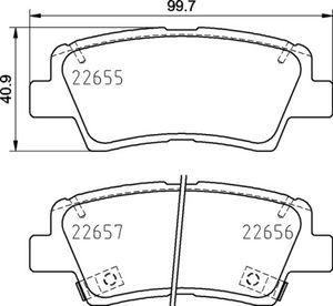 Remblokkenset, schijfrem BREMBO, u.a. für Hyundai, KIA