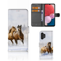 Samsung Galaxy A13 (4G) Telefoonhoesje met Pasjes Paarden - thumbnail