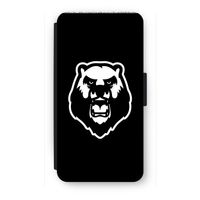 Angry Bear (black): iPhone 8 Plus Flip Hoesje