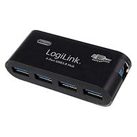 LogiLink USB 3.0 4x 5000 Mbit/s Zwart
