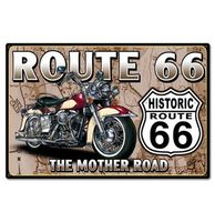 Route 66 The Mother Road Zwaar Metalen Bord - 44 x 29 cm - thumbnail