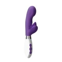 Luna Oplaadbare Siliconen Rabbit Vibrator met Clitorale Stimulatie Ares - 10 Snelheden - Paars