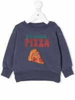 The Animals Observatory sweat à imprimé Pizza - Bleu - thumbnail