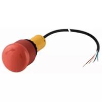 Eaton 185176 not-stop/not-uit-knop, klassiek, palmvorm, 38 mm, draaideontgrendeling, 2 Ö, kabel (zwart) met open uiteinde, 4-polig, 1 M