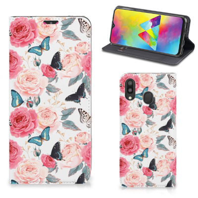 Samsung Galaxy M20 Smart Cover Butterfly Roses Samsung Galaxy M20 Smart Cover Butterfly Roses