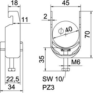 OBO Bettermann 1186736 Beugelklem 1 stuk(s)